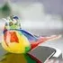 Newark Glass Bird Colore Sculpture - Multicolour