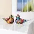 Newark Glass Bird Florale Sculpture - Multicolour