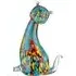 Newark Glass Cat Somia Sculpture - Multicolour