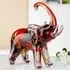Newark Glass Elephant Sculpture - Red