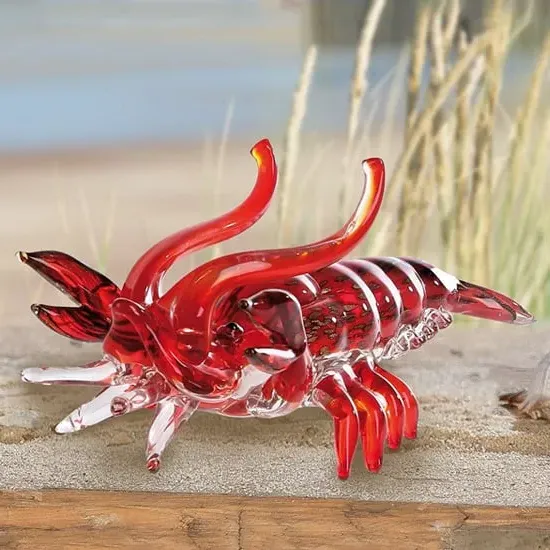 Newark Glass Lobster Sculpture - Red