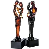 Newark Glass Pair Sculpture - Orange, Glass alternate view