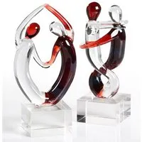 Newark Glass Samba Sculpture - Clear, Red alternate view