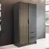 Newberry 2-Door Wardrobe with Storage - Graphite