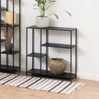 Newberry 3-Shelf Metal Bookcase - Black