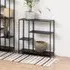 Newberry 3-Shelf Metal Bookcase - Black
