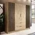Newberry 4-Door Wardrobe with Storage - Artisan Oak