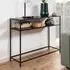 Newberry Console Table with Undershelf - Black, Metal
