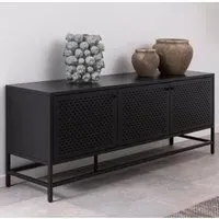 Newberry Large Storage Cabinet with 3 Doors - Black, Metal