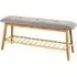 Newberry Shoe Bench - Grey, Bamboo