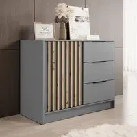 Newberry Sideboard with 1 Door 3 Drawers - Grey