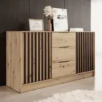 Newberry Sideboard with 2 Doors 3 Drawers - Artisan Oak