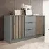 Newberry Sideboard with 2 Doors 3 Drawers - Grey