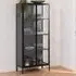 Newberry Tall Display Cabinet with 2 Doors - Black, Metal