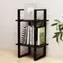 Newell 2-Tier Bookshelf - Black, Pine Wood
