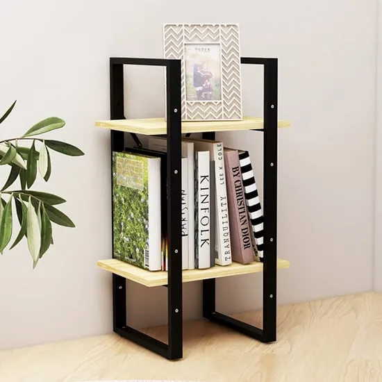 Newell 2-Tier Bookshelf - Natural, Pine Wood