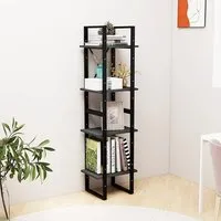 Newell 4-Tier Bookshelf - Grey, Pine Wood
