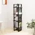 Newell 4-Tier Bookshelf - Grey, Pine Wood