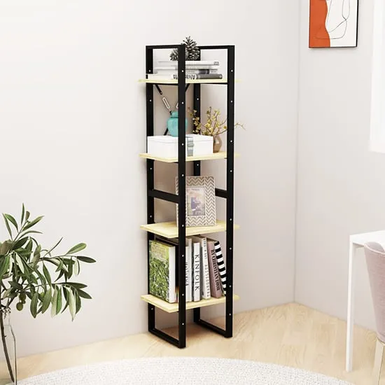 Newell 4-Tier Bookshelf - Natural, Pine Wood