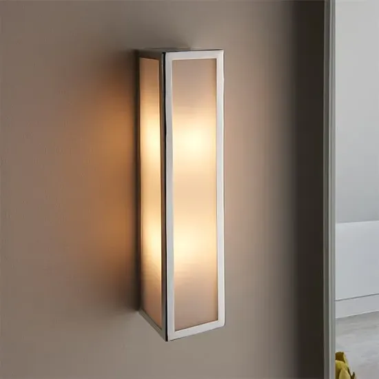 Newham Large Wall Light - Chrome, Glass image