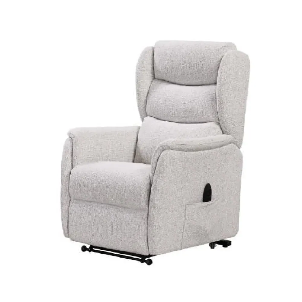 Newkirk Twin Motor Lift Recliner Chair - Biscuit, Fabric image