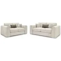 Newnan 3+2 Seater Sofa Set - Beige, Fabric