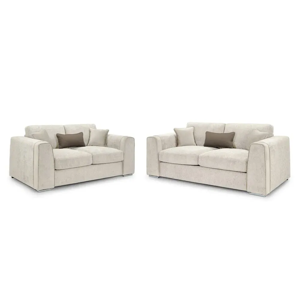 Newnan 3+2 Seater Sofa Set - Beige, Fabric image