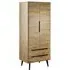 Newry 2-Door Wardrobe with Storage - Artisan Oak