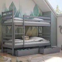 Newry Bunk Bed with Storage - Grey, Wood