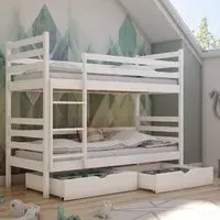 Newry Bunk Bed with Storage - White, Wood