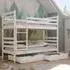 Newry Bunk Bed with Storage - White, Wood