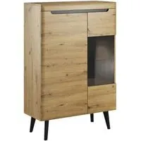 Newry Display Cabinet with 2 Doors - Artisan Oak