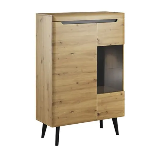 Newry Display Cabinet with 2 Doors - Artisan Oak