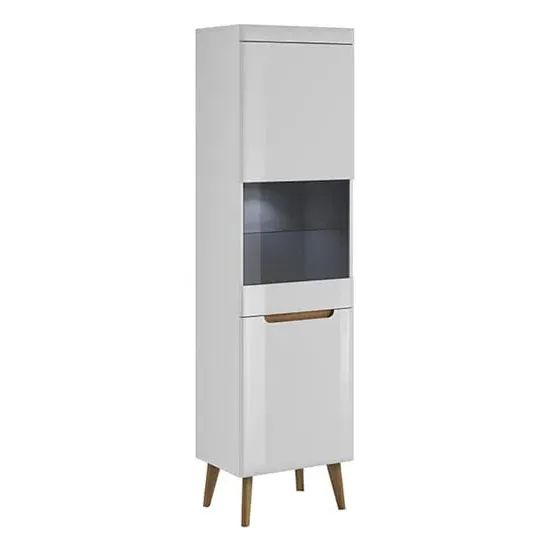 Newry Tall Display Cabinet - White