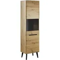 Newry Tall Display Cabinet with 2 Doors - Artisan Oak
