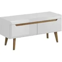 Newry TV Stand with Storage - White