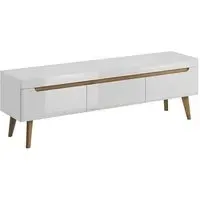 Newry TV Stand with Storage - White