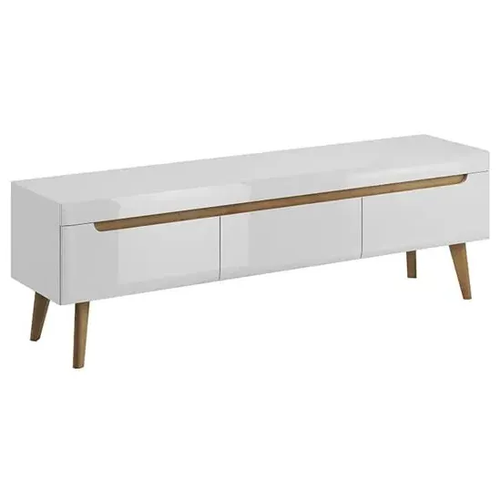 Newry TV Stand with Storage - White