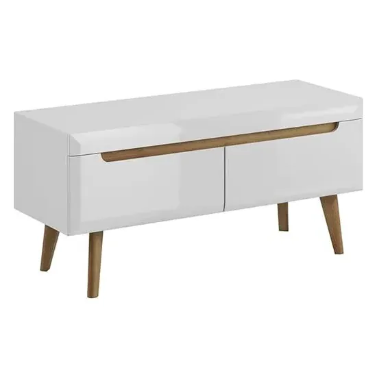 Newry TV Stand with Storage - White