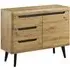 Newry Wooden Sideboard with 1 Door 3 Drawers - Artisan Oak