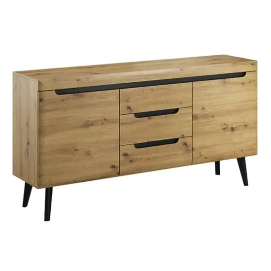 Newry Wooden Sideboard with 2 Doors 3 Drawers - Artisan Oak