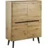 Newry Wooden Sideboard with 2 Doors 6 Shelves - Artisan Oak