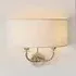 Newton 2 Light Wall Light - White, Fabric