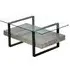 Newtown Glass Coffee Table - Black, Concrete