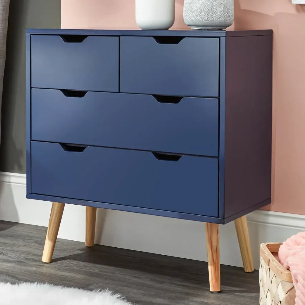 Niceville 4 Drawer Chest - Blue, Wood image