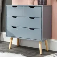 Niceville 4 Drawer Chest - Dark Grey, Wood