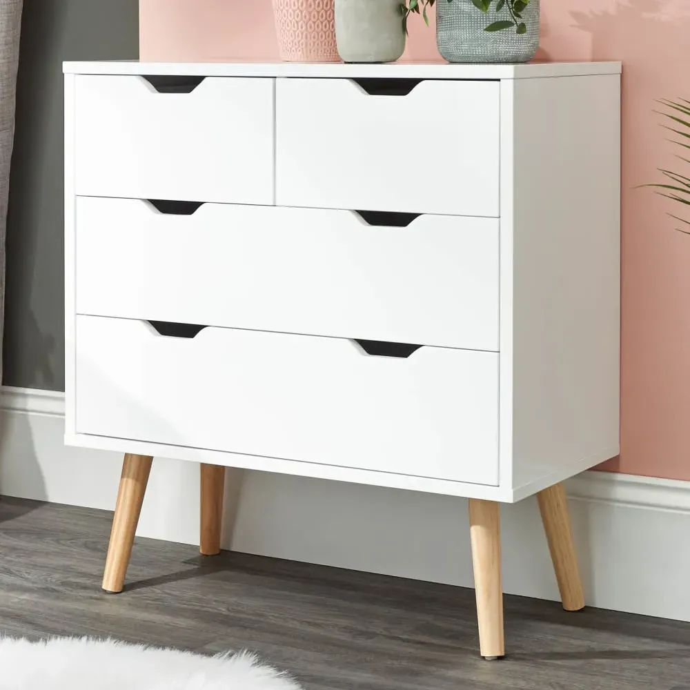 Niceville 4 Drawer Chest - White, Wood