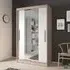 Nichols 2-Door Wardrobe with Sliding Doors - Oak, White