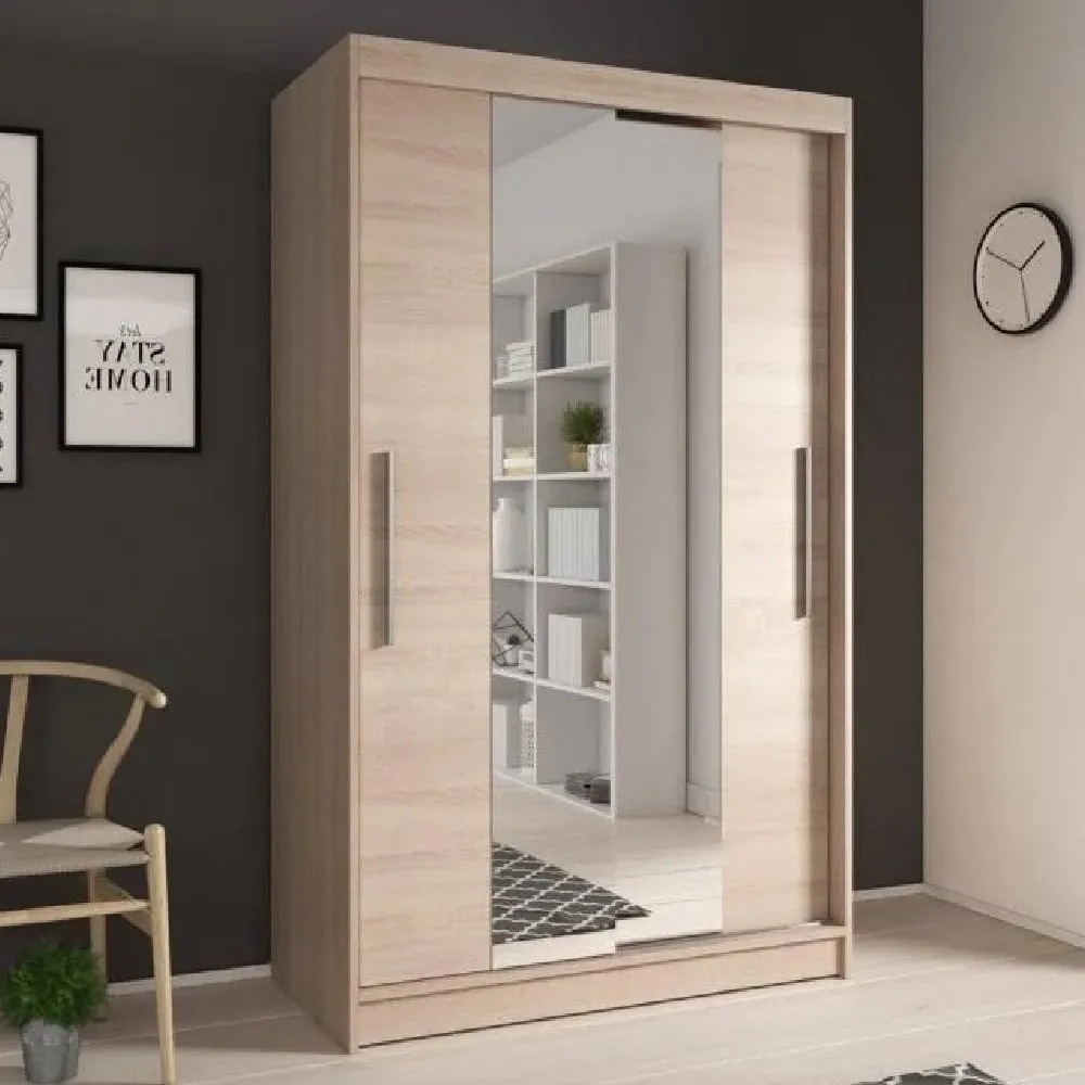 Nichols 2-Door Wardrobe with Sliding Doors - Sonoma Oak