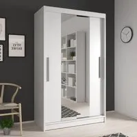 Nichols 2-Door Wardrobe with Sliding Doors - White